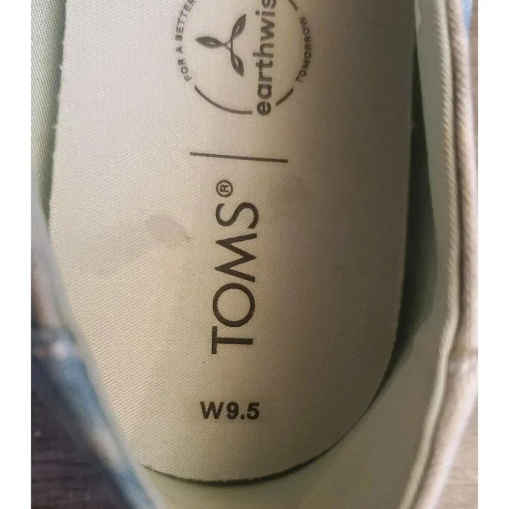 Toms Alpargata Plant Dyed Canvas Shoes Womens Size 9.5 Blue‎ Gray